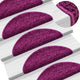 VidaXL tapis d'escalier 20 pcs 56x17x3 cm violet semi-circulaire
