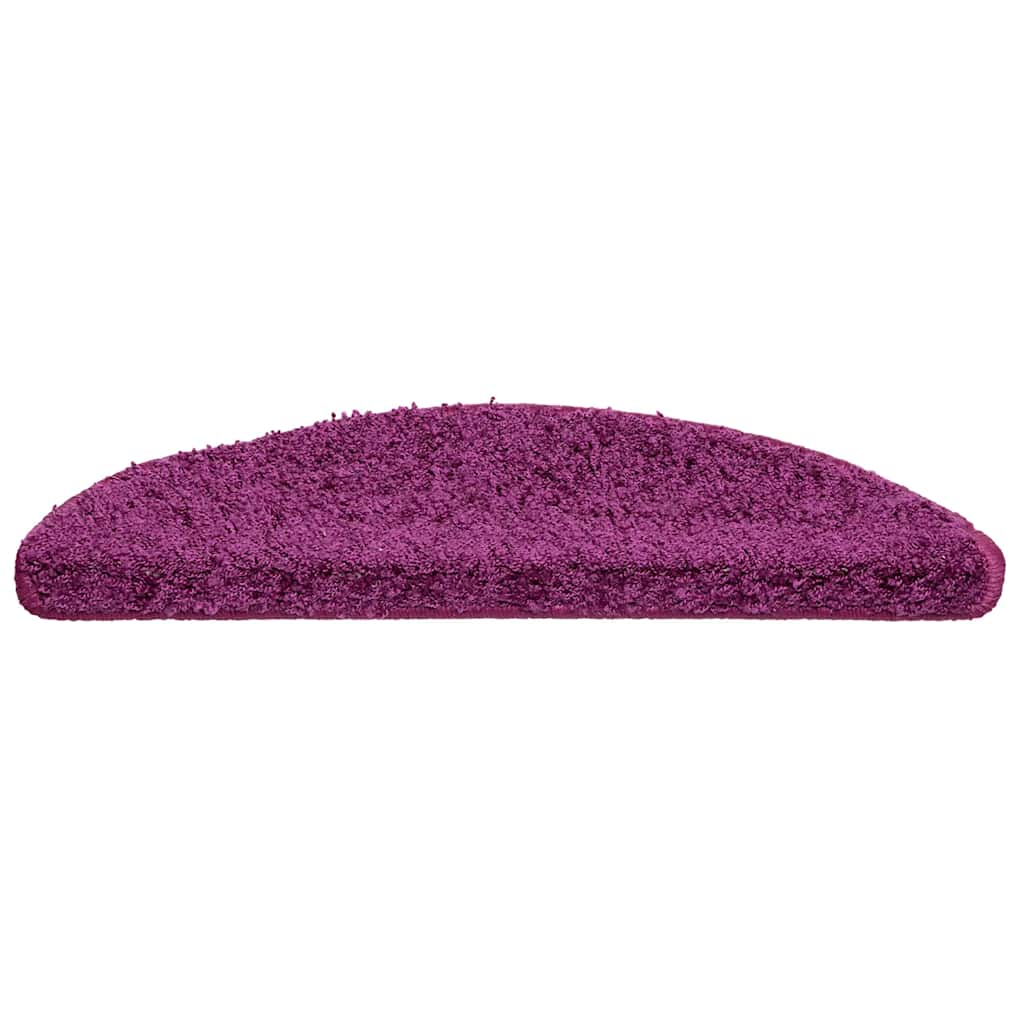 VidaXL tapis d'escalier 20 pcs 56x17x3 cm violet semi-circulaire