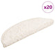 Vidaxx tapis d'escalier 20 pcs 56x17x3 cm blanc semi-circulaire