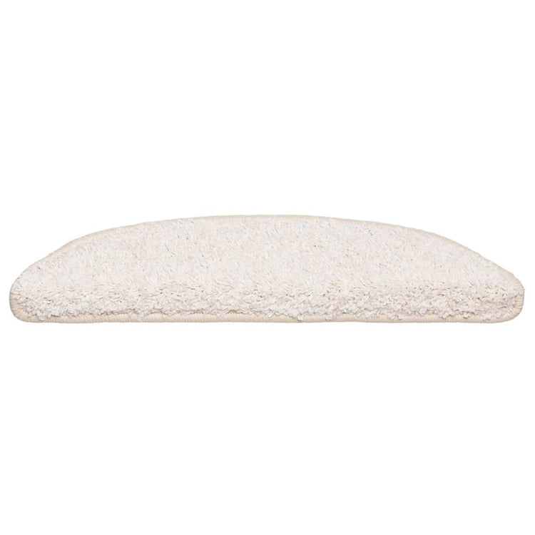 Vidaxx tapis d'escalier 20 pcs 56x17x3 cm blanc semi-circulaire