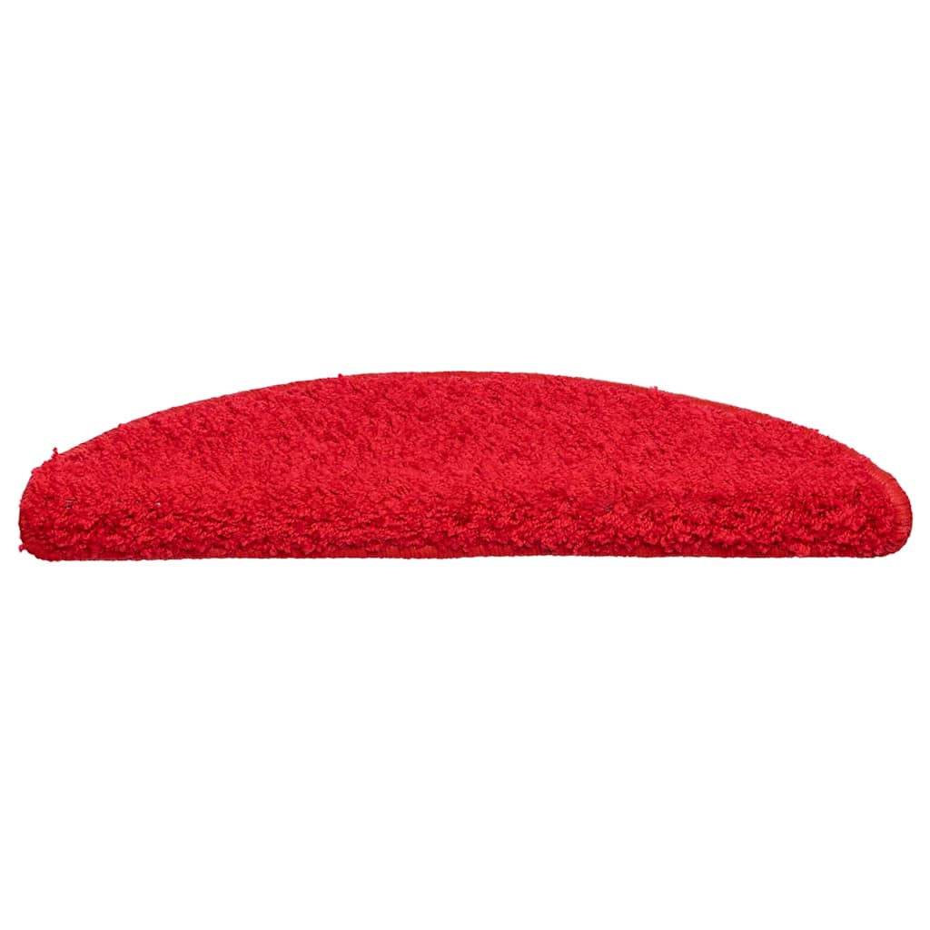 VidaXL tapis d'escalier 20 pcs 56x17x3 cm rouge semi-circulaire