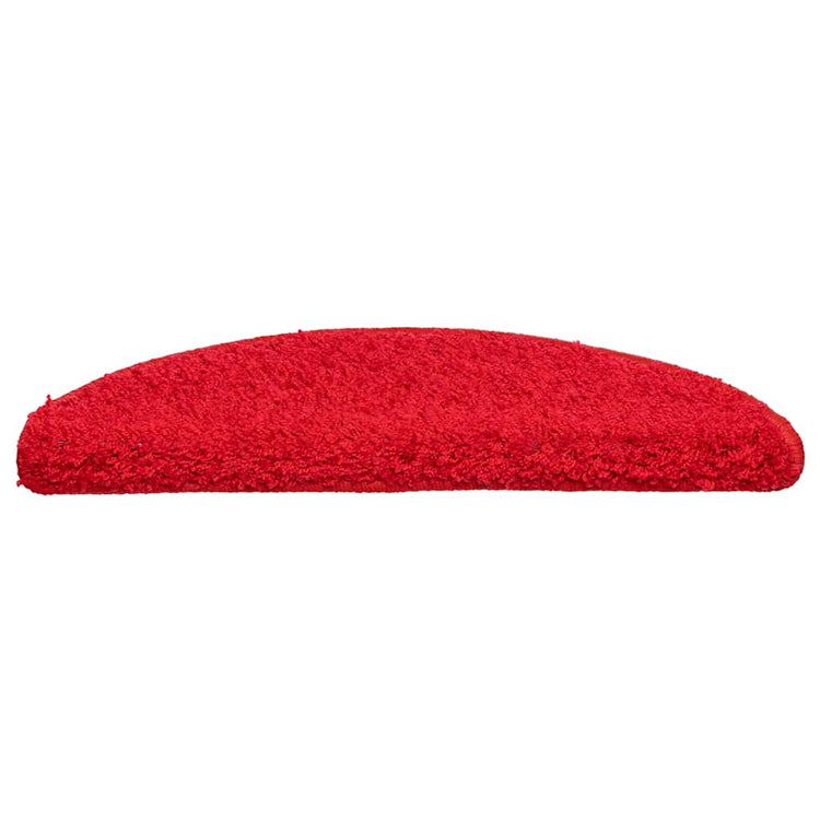VidaXL tapis d'escalier 20 pcs 56x17x3 cm rouge semi-circulaire