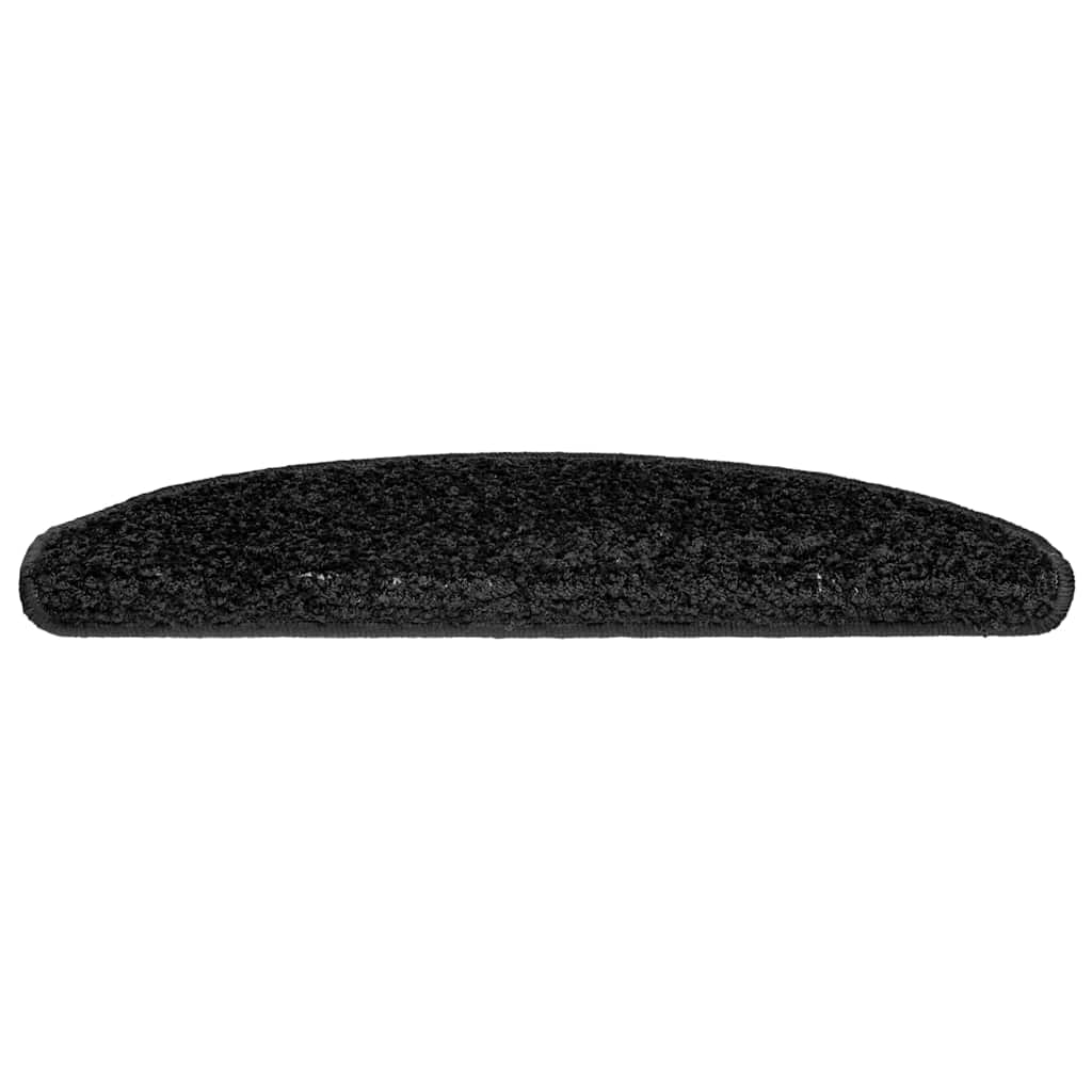 Vidaxx tapis d'escalier 20 pcs 65x21x4 cm noir semi-circulaire grand