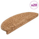 Vidaxx tapis d'escalier 20 pcs 65x21x4 cm beige semi-circulaire grand