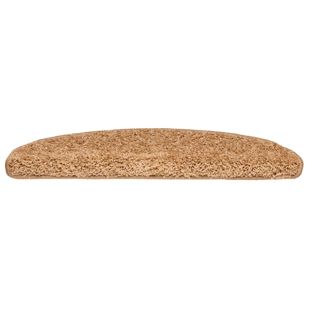 Vidaxx tapis d'escalier 20 pcs 65x21x4 cm beige semi-circulaire grand