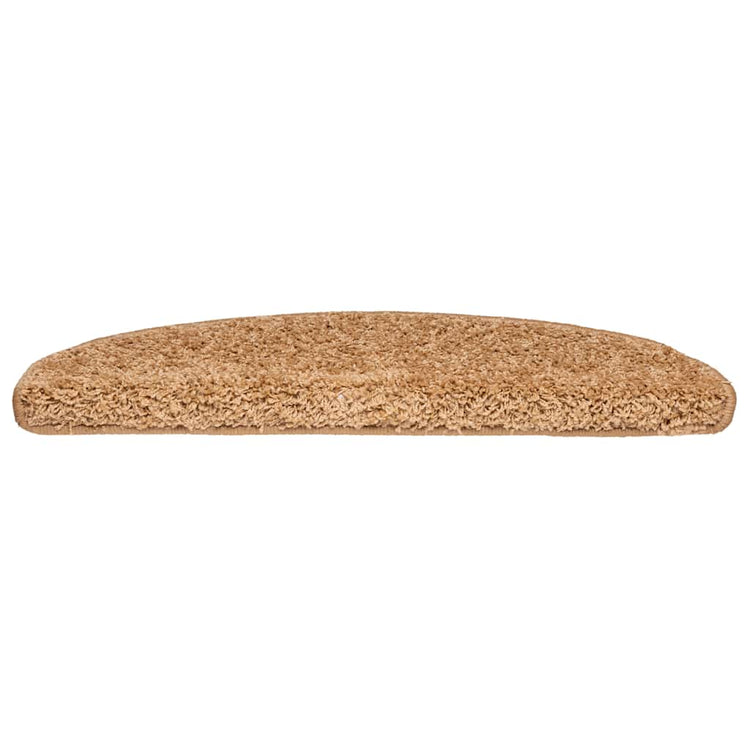 Vidaxx tapis d'escalier 20 pcs 65x21x4 cm beige semi-circulaire grand