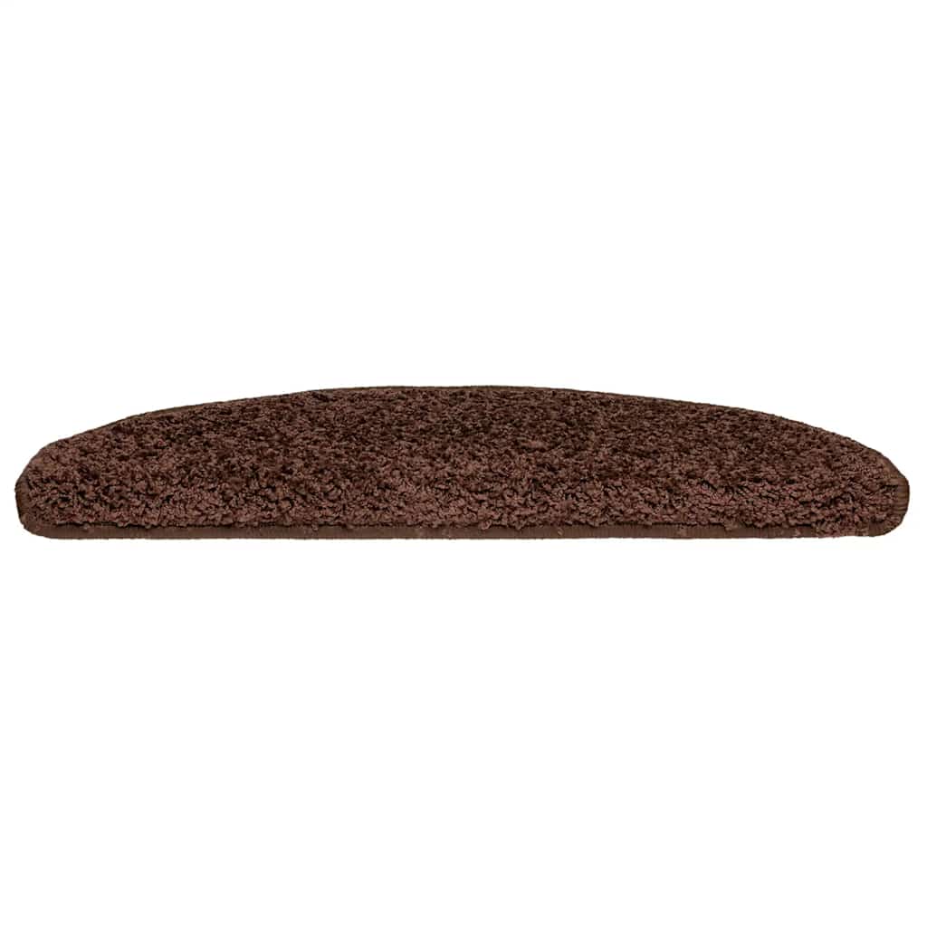 VidaXL tapis d'escalier 20 pcs 65x21x4 cm marron semi-circulaire grand