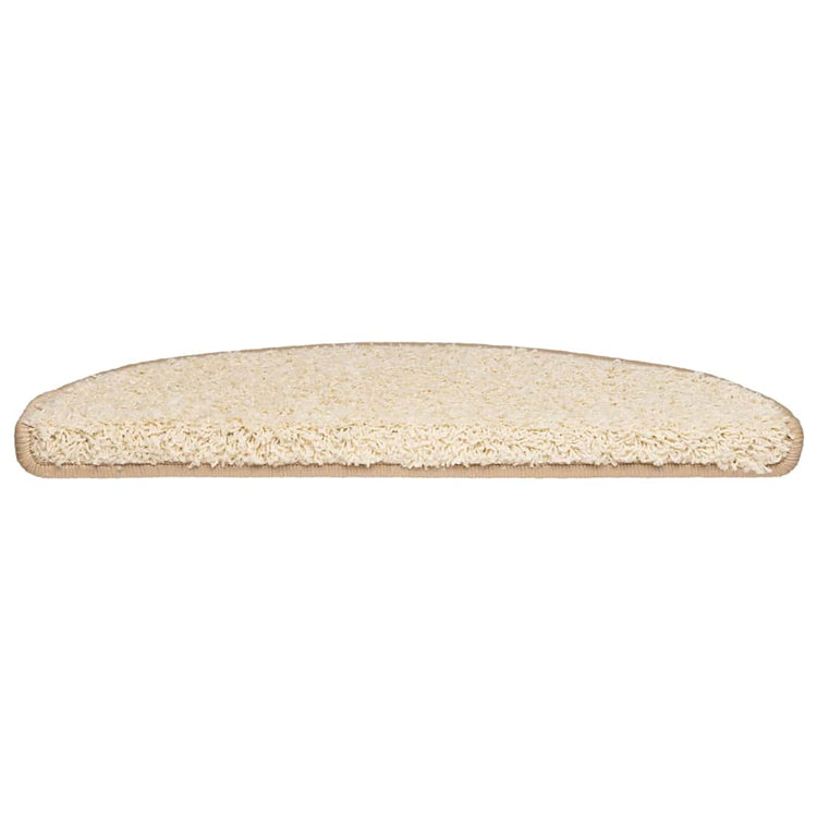 Vidaxx tapis d'escalier 20 pcs 65x21x4 cm crème semi-circulaire grand