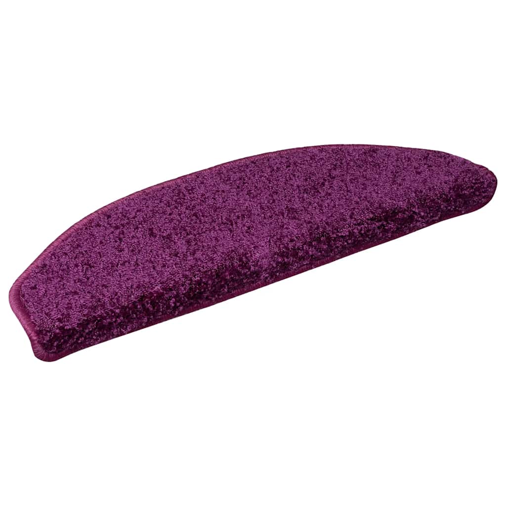 Vidaxx tapis d'escalier 20 pcs 65x21x4 cm violet semi-circulaire grand
