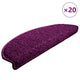 Vidaxx tapis d'escalier 20 pcs 65x21x4 cm violet semi-circulaire grand