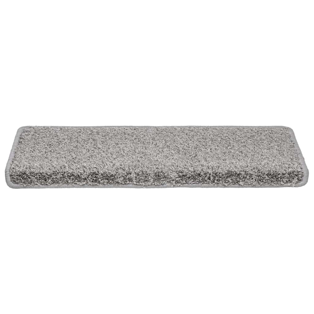 Vidaxx tapis d'escalier 20 pièces 65x21x4 cm bord rectangulaire gris