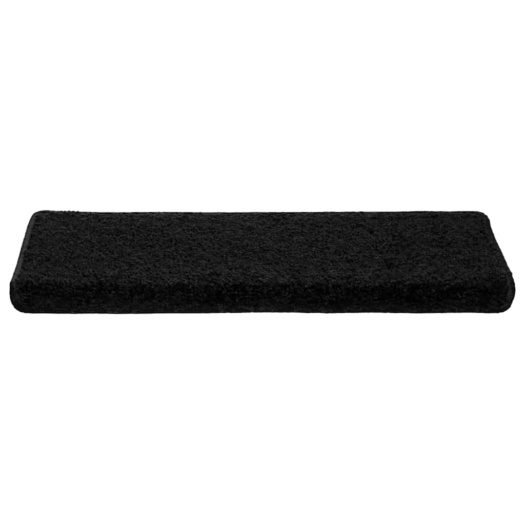 Vidaxx tapis d'escalier 20 pcs 65x21x4 cm bord rectangulaire noir