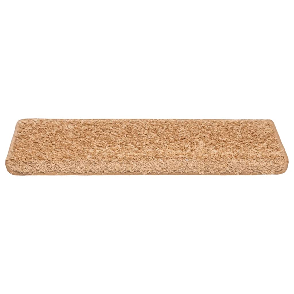 VidaXL tapis d'escalier 20 pcs 65x21x4 cm bord rectangulaire beige