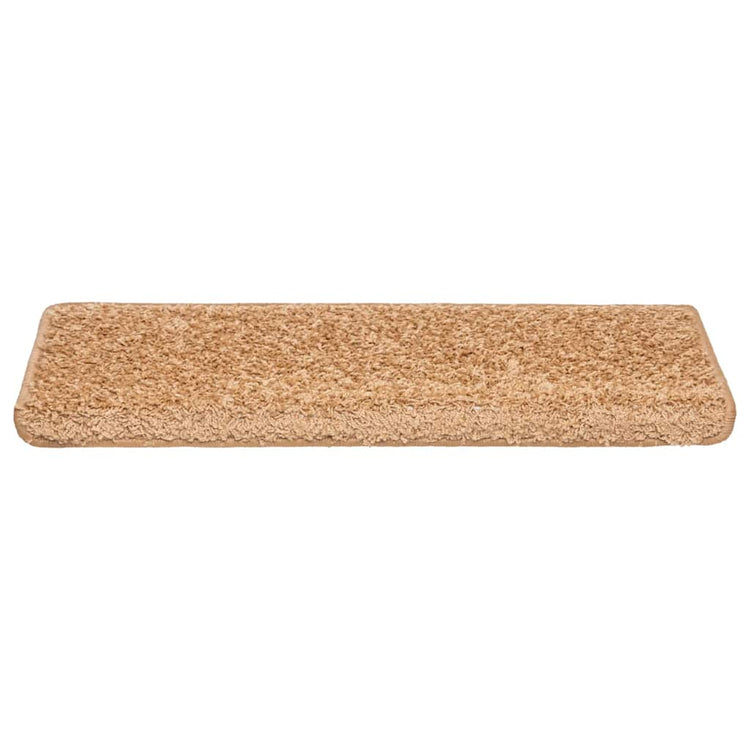 VidaXL tapis d'escalier 20 pcs 65x21x4 cm bord rectangulaire beige