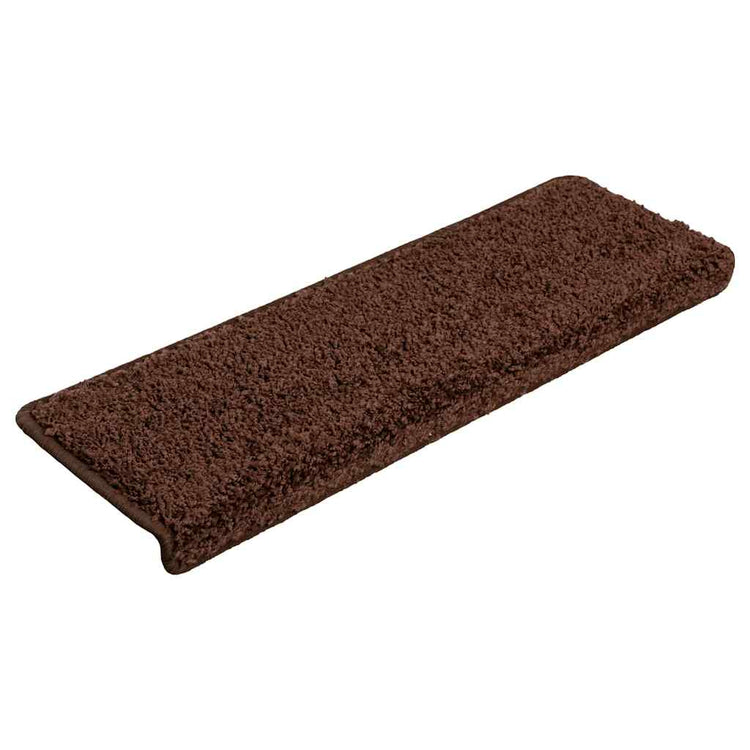 Vidaxx tapis d'escalier 20 pcs 65x21x4 cm bord rectangulaire marron