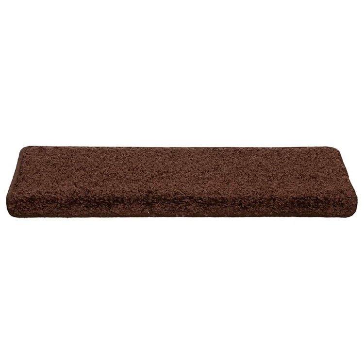 Vidaxx tapis d'escalier 20 pcs 65x21x4 cm bord rectangulaire marron