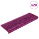 VidaXL tapis d'escalier 20 pcs 65x21x4 cm bord rectangulaire violet