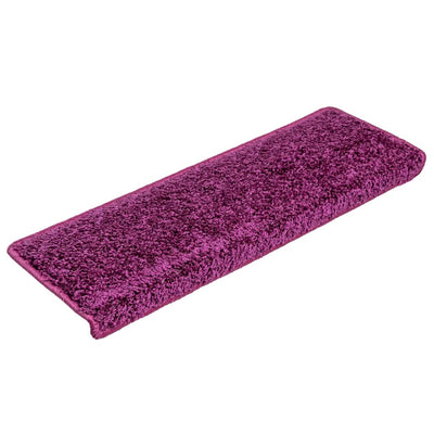 VidaXL tapis d'escalier 20 pcs 65x21x4 cm bord rectangulaire violet