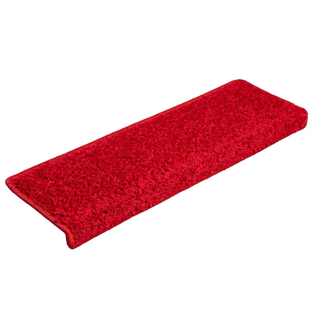 Vidaxx tapis d'escalier 20 pcs 65x21x4 cm bord rectangulaire rouge