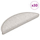 VidaXL tapis d'escalier autocollant aspect sisal 30 pcs 56x17x3 cm platine