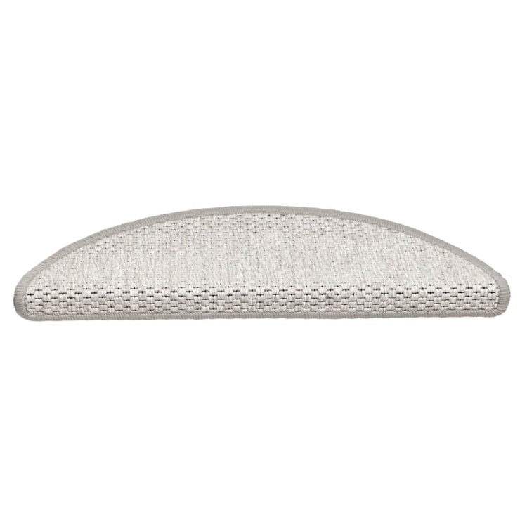 VidaXL tapis d'escalier autocollant aspect sisal 30 pcs 56x17x3 cm platine