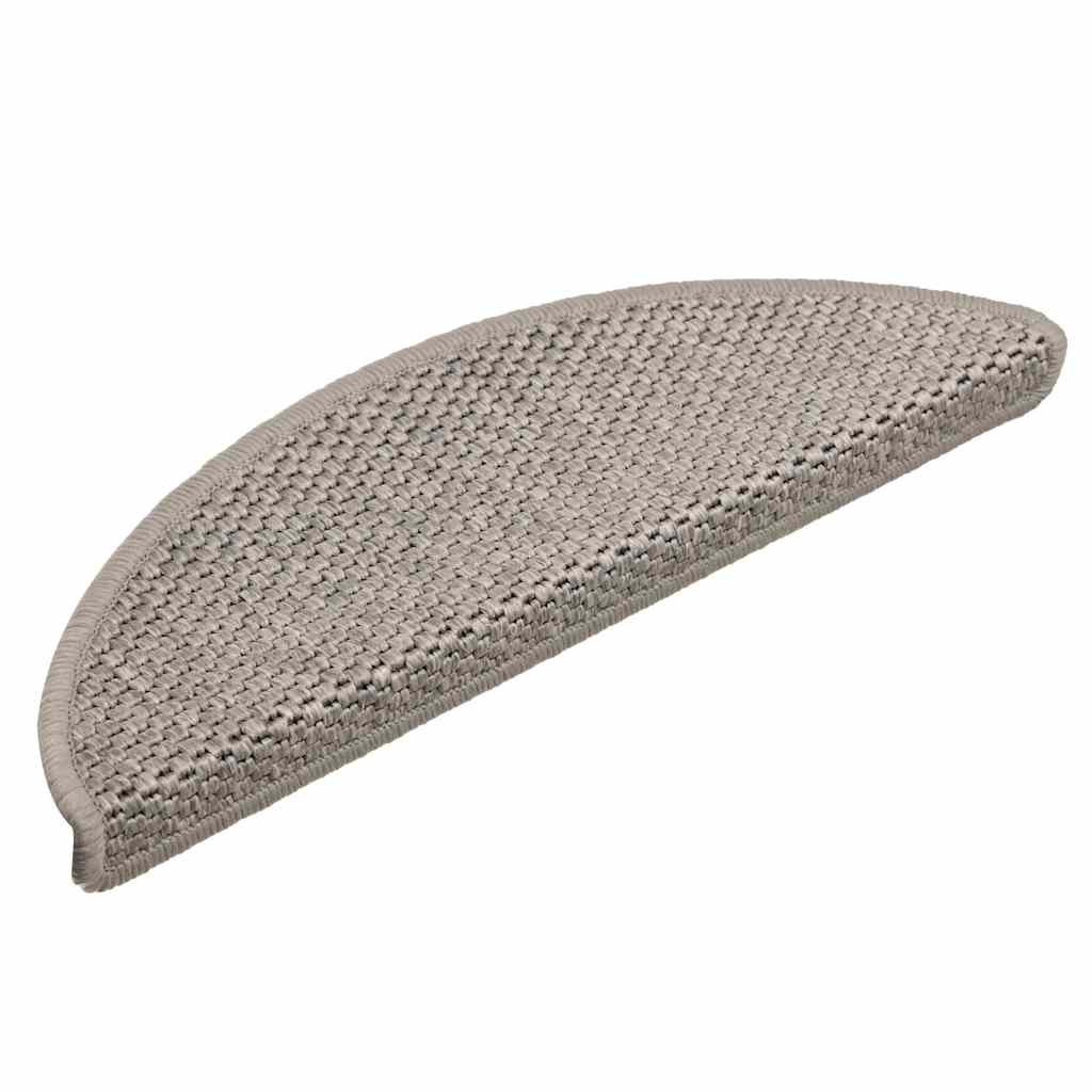VidaXL tapis d'escalier auto-adhésifs 30 pcs aspect sisal 56x17x3cm couleur argent