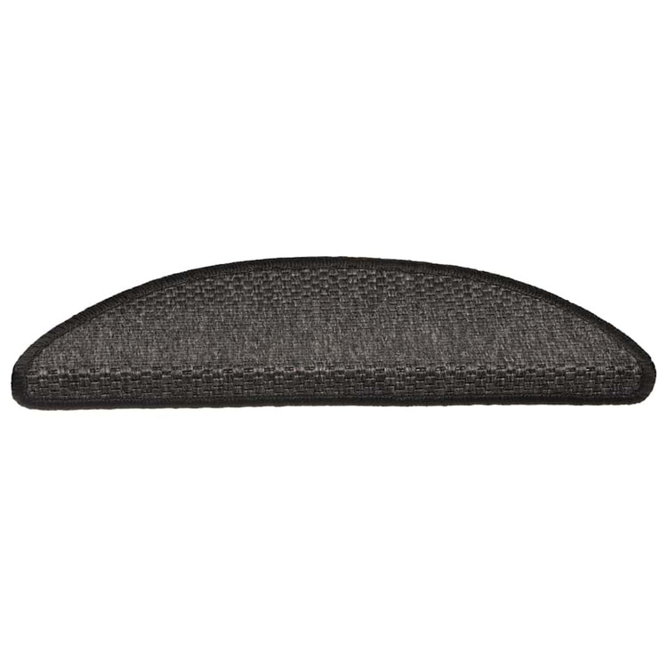 VidaXL tapis d'escalier autocollant aspect sisal 30 pcs 56x17x3 cm anthracite