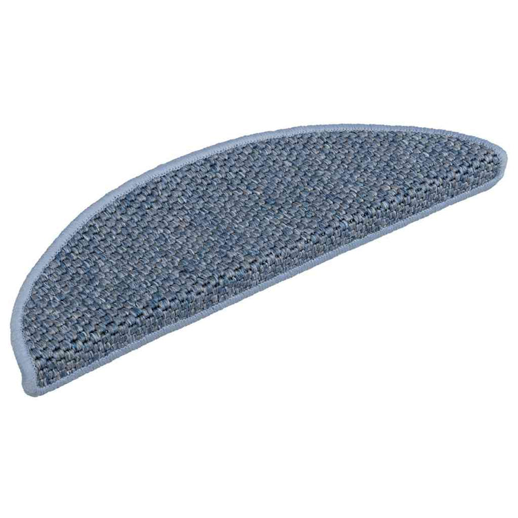 VidaXL tapis d'escalier autocollant aspect sisal 30 pcs 56x17x3 cm bleu