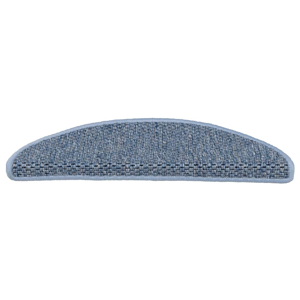 VidaXL tapis d'escalier autocollant aspect sisal 30 pcs 56x17x3 cm bleu