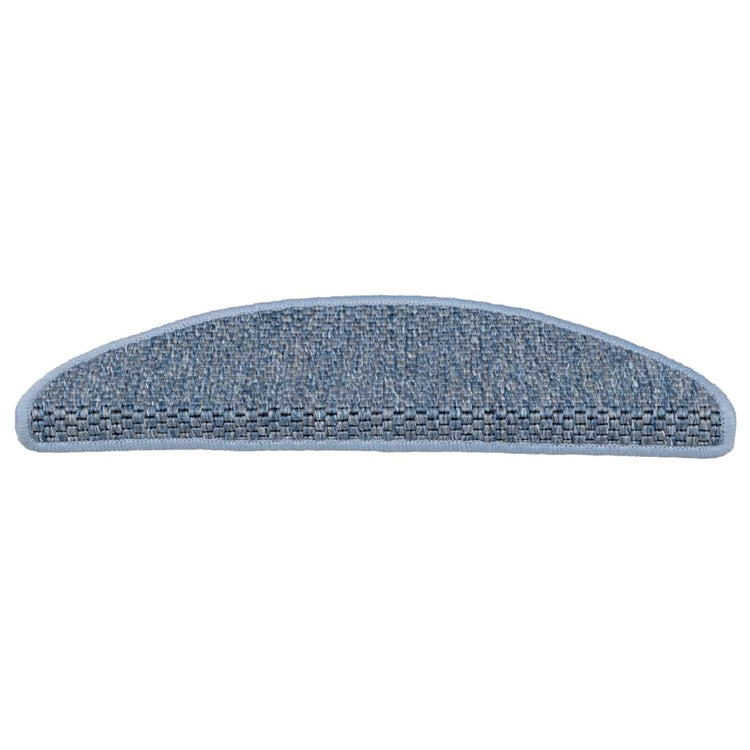 VidaXL tapis d'escalier autocollant aspect sisal 30 pcs 56x17x3 cm bleu