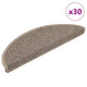 VidaXL tapis d'escalier autocollant aspect sisal 30 pcs 56x17x3 cm beige foncé