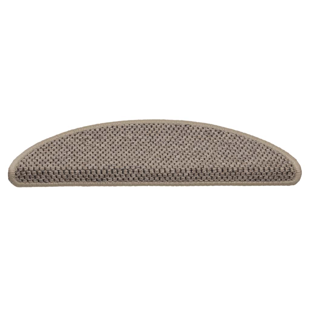VidaXL tapis d'escalier autocollant aspect sisal 30 pcs 56x17x3 cm beige foncé