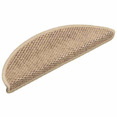 VidaXL tapis d'escalier autocollant aspect sisal 30 pcs 56x17x3 cm sable