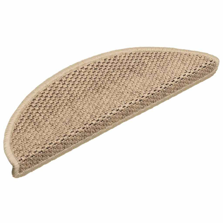 VidaXL tapis d'escalier autocollant aspect sisal 30 pcs 56x17x3 cm sable