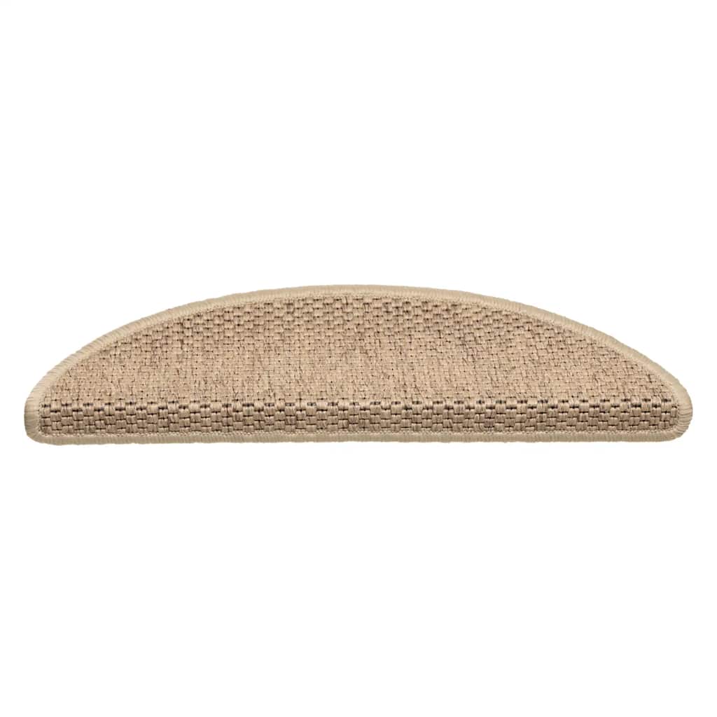 VidaXL tapis d'escalier autocollant aspect sisal 30 pcs 56x17x3 cm sable