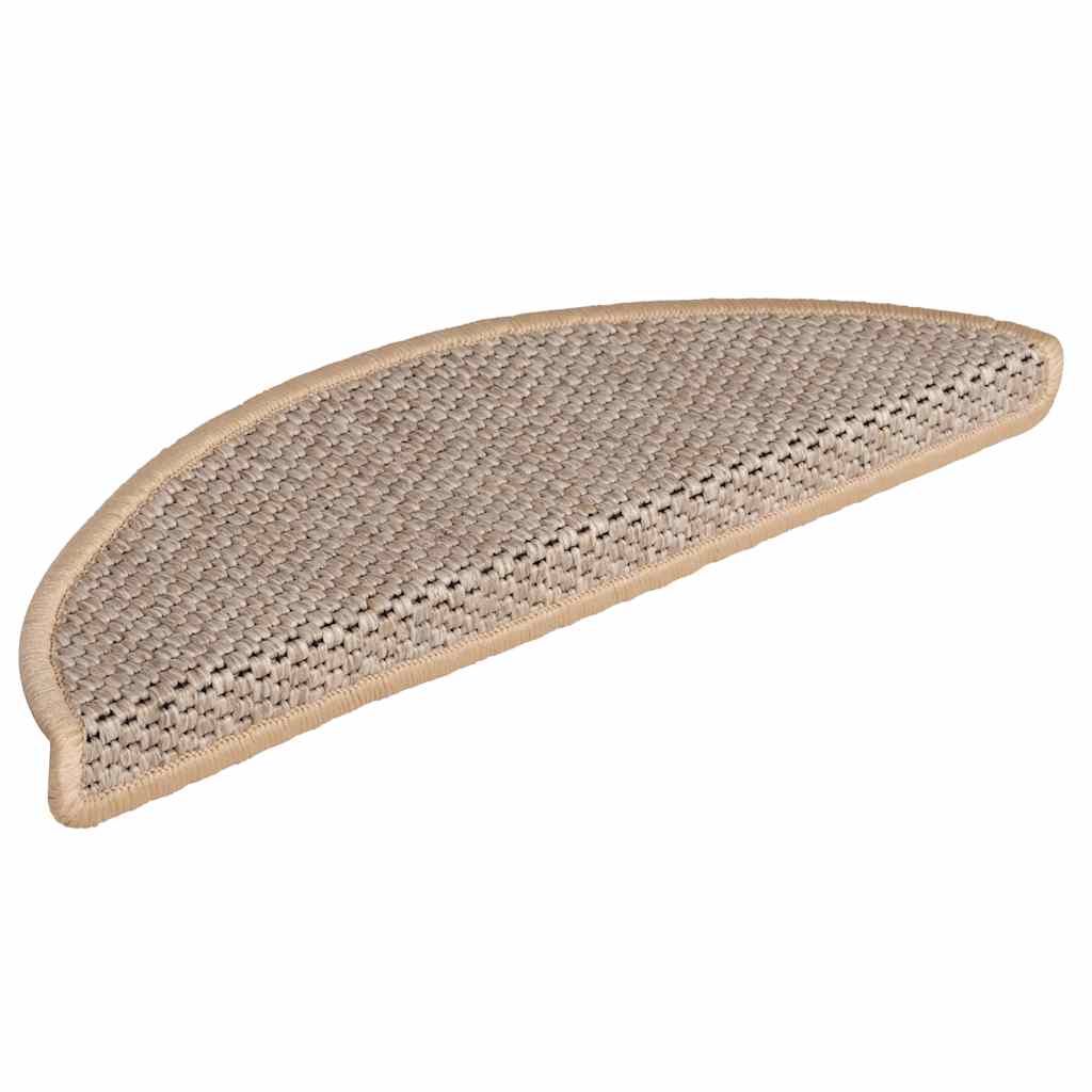 VidaXL tapis d'escalier autocollant aspect sisal 30 pcs 56x17x3 cm beige clair