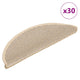 VidaXL tapis d'escalier autocollant aspect sisal 30 pcs 56x17x3 cm berbère