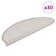 Vidaxxl tapis d'escalier autocollant aspect sisal 30 pcs 65x21x4 cm platine