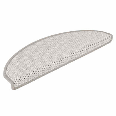 Vidaxxl tapis d'escalier autocollant aspect sisal 30 pcs 65x21x4 cm platine