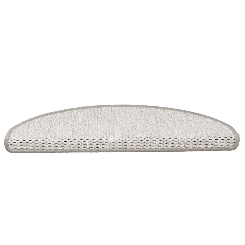 Vidaxxl tapis d'escalier autocollant aspect sisal 30 pcs 65x21x4 cm platine