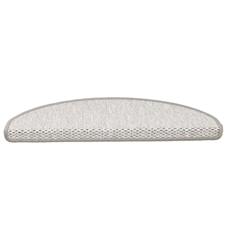 Vidaxxl tapis d'escalier autocollant aspect sisal 30 pcs 65x21x4 cm platine