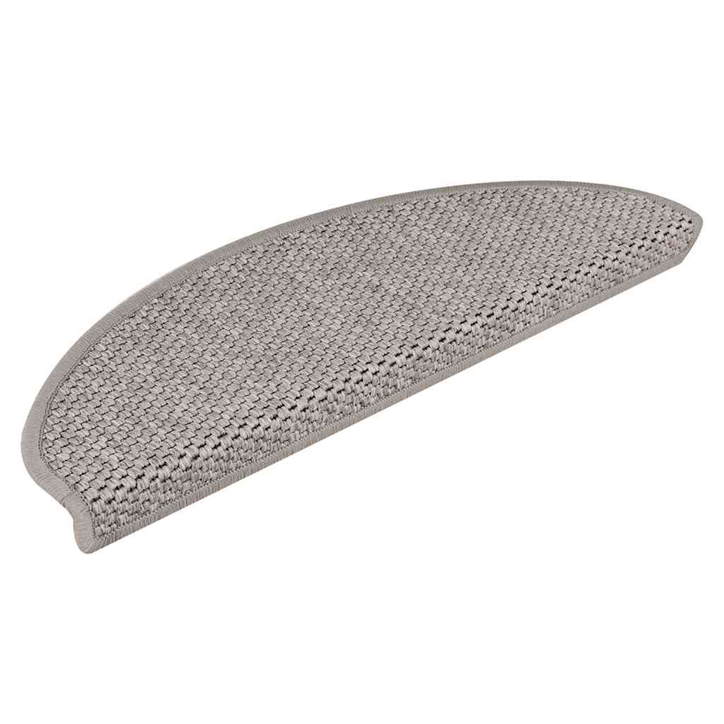Vidaxx tapis d'escalier autocollant aspect sisal 30 pcs 65x21x4cm couleur argent