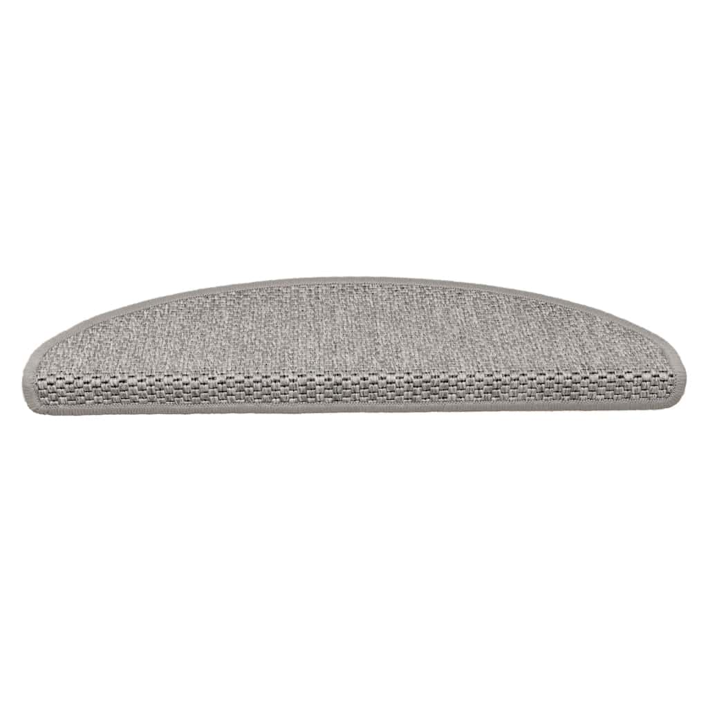 Vidaxx tapis d'escalier autocollant aspect sisal 30 pcs 65x21x4cm couleur argent