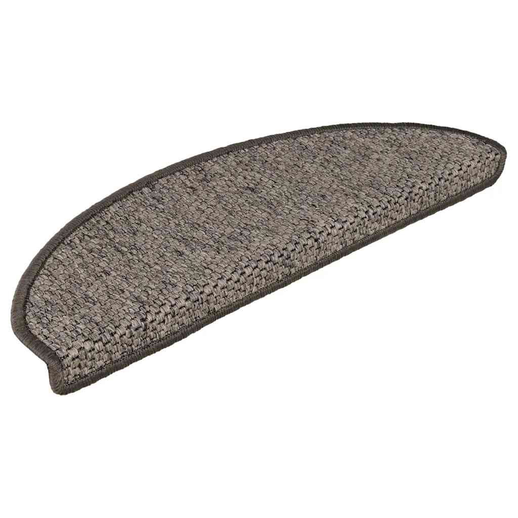VidaXL tapis d'escalier autocollant aspect sisal 30 pcs 65x21x4 cm gris-beige