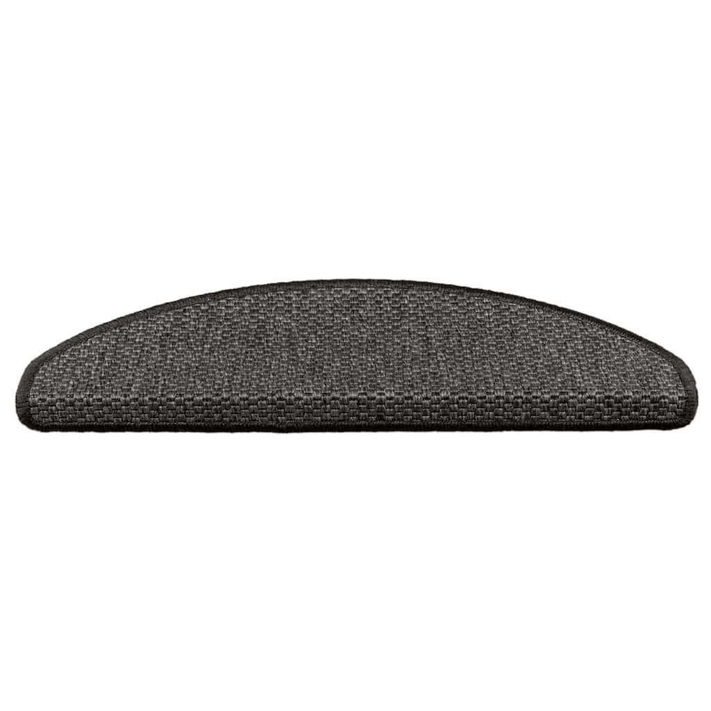 VidaXL tapis d'escalier autocollant aspect sisal 30 pcs 65x21x4 cm anthracite