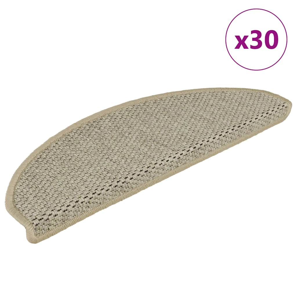 Vidaxx tapis d'escalier autocollant aspect sisal 30 pcs 65x21x4 cm vert clair