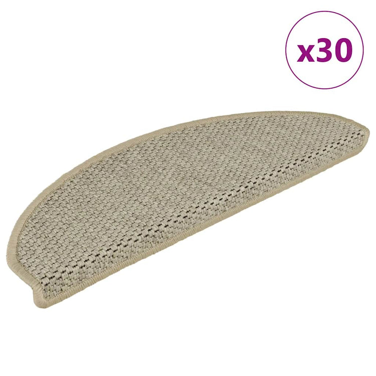 Vidaxx tapis d'escalier autocollant aspect sisal 30 pcs 65x21x4 cm vert clair