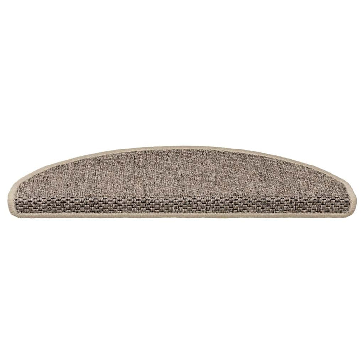 VidaXL tapis d'escalier autocollant aspect sisal 30 pcs 65x21x4 cm beige foncé