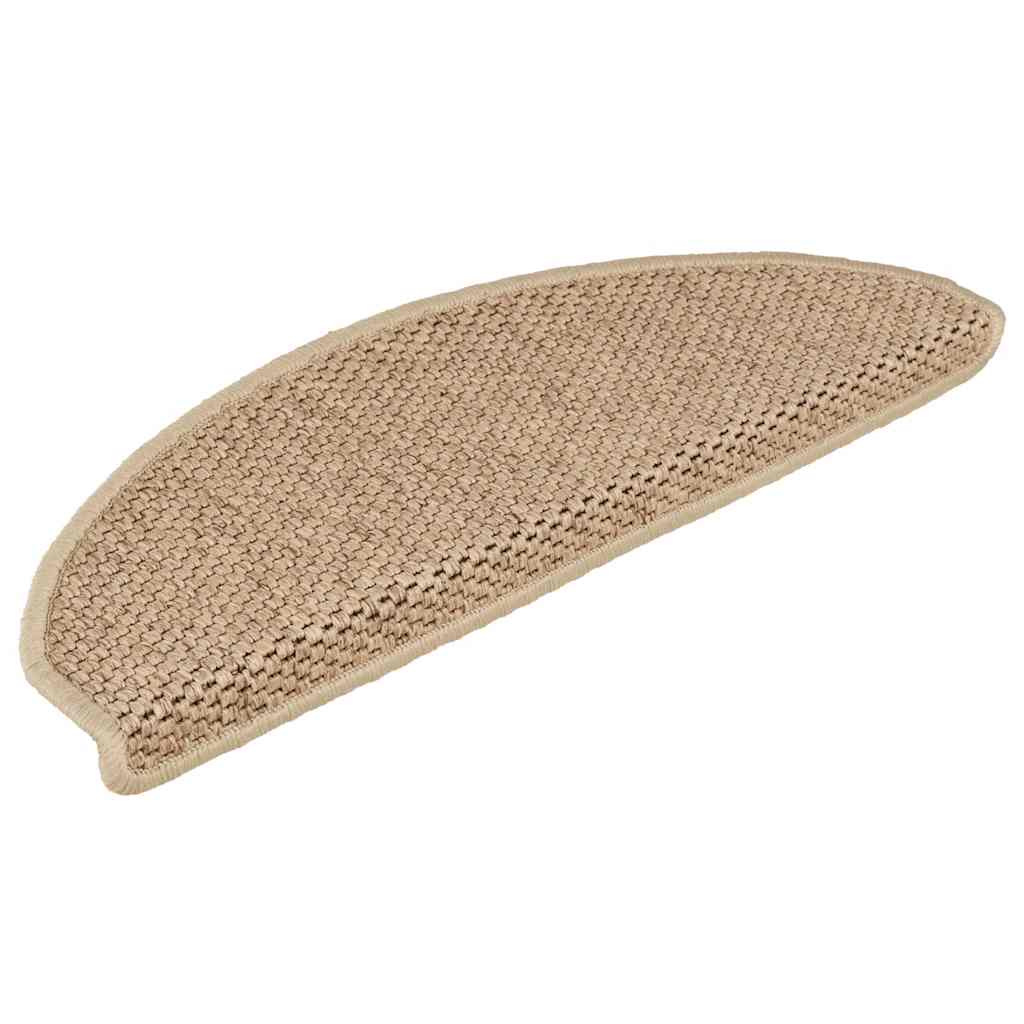 VidaXL tapis d'escalier autocollant aspect sisal 30 pcs 65x21x4 cm sable