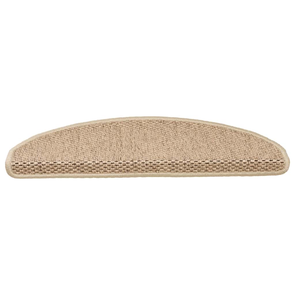VidaXL tapis d'escalier autocollant aspect sisal 30 pcs 65x21x4 cm sable